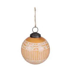 3" Light Brown Gingerbread Glass Ball Ornament by Ashland&reg;