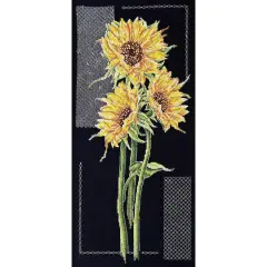 Abris Art Bright Sunflowers Counted Cross Stitch Kit