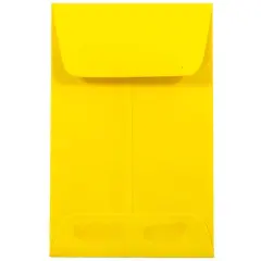 JAM Paper 2.25" x 3.5" Coin Envelopes, 50ct. Yellow