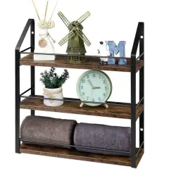 NEX&trade; 17" Brown Wall-Mounted 3-Tier Spice Rack Organizer