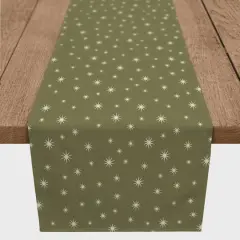 90" Green Twinkle Cotton Twill Runner