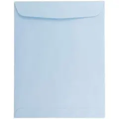 JAM Paper 10" x 13" Pastel Baby Blue Open End Catalog Envelopes