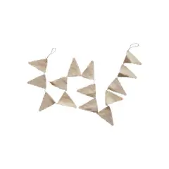 Hello Honey&reg; 6ft. Cream Handmade Wool Felt Pennant with Scalloped Edges Garland
