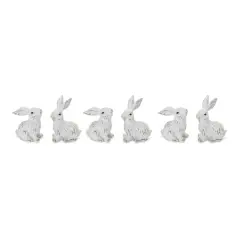 Carved Bunny Figurines Set