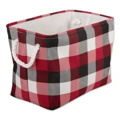 DII&reg; Large Tri Color Rectangular Bin Cardinal Red