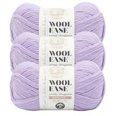 3 Pack Lion Brand&reg; Wool-Ease&reg; Roving Origins Yarn Lilac