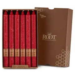 Root Candles 9" Unscented Timberline&trade; Arista&trade; Taper Candles, 12ct. Red