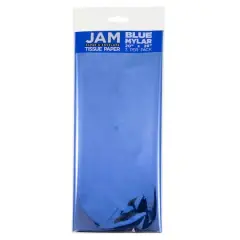 JAM Paper Mylar 20" x 26" Tissue Paper, 3ct. Blue Mylar