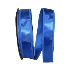JAM Paper 1.5" x 100yd. Dyna Satin EZ Wired Ribbon Royal