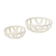 Hello Honey&reg; White Stoneware Fruit Basket Set