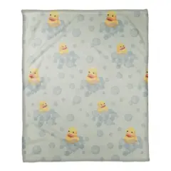 Rubber Duckies Coral Fleece Blanket Green