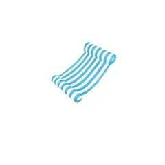 Swimline 4ft. Blue & White Inflatable Water Sports Striped Hammock Pool Raft