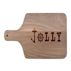 17" Jolly Ship Wheel & Hook Walnut Paddle Cutting Board