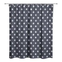 Crosses Shower Curtain Navy