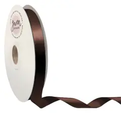 Gwen Studios Single Faced Satin Ribbon Brown