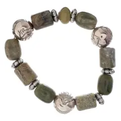 John Bead New Jade No.85 Natural Stone Stretch Bracelet