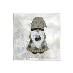 Stupell Industries Home Sweet Gnome Winter Snowflakes Wall Plaque Art