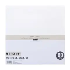 White 12" x 12" Linen Texture Cardstock by Recollections&trade;, 60 Sheets