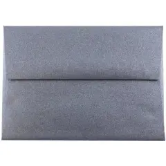 JAM Paper A1 Metallic Invitation Envelopes, 25ct. Anthracite Stardream