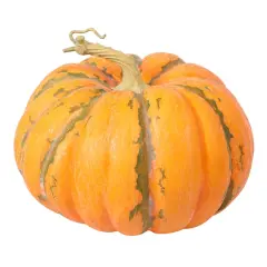 8.5" Orange & Green Speckled Decorative Pumpkin by Ashland&reg;