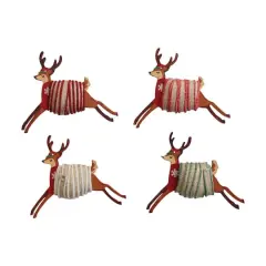 Hello Honey&reg; 5yd. Gold Metallic Cotton Ribbon on Reindeer Spool Set