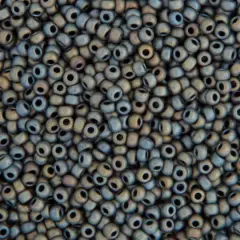 Miyuki&reg; 11/0 Glass Seed Beads, 22g Tawny Gray Matte Metallic