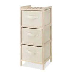Whitmor Cream 3 Drawer Wooden Chest