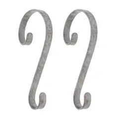 Haute Decor Stocking Scroll&reg; Galvanized Stocking Holders, 2ct.