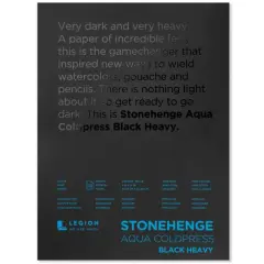 Legion Paper Stonehenge Aqua Black Heavy Watercolor Block