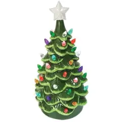 Santa's Workshop 14" Green Ceramic Tree
