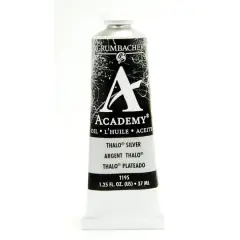 Grumbacher&reg; Academy&reg; Oil Color, 37mL Thalo Silver