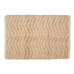DII&reg; Off White With Natural Jute Chevron Hand-Loomed Rug, 2ft. x 3ft"