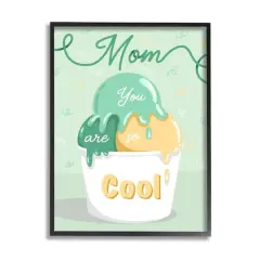 Stupell Industries Mom You Are So Cool Ice Cream Framed Giclee Art Black
