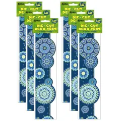 Eureka&reg; Blue Harmony Mandala Extra Wide Deco Trim Borders, 222ft.
