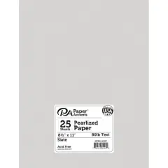 PA Paper&trade; Accents Pearlized 8.5" x 11" 80lb. Paper, 25 Sheets Slate