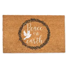 Peace on Earth Wreath 30" x 18" Door Mat