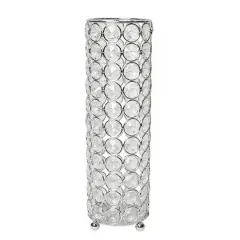 Elegant Designs&trade; 10" Chrome Crystal Decorative Candle Holder