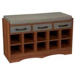 Household Essentials 32" Storage Bench Gray