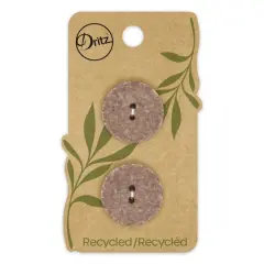 Dritz&reg; 23mm Recycled Cotton Round Buttons, 6ct. Medium brown