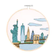 DMC&reg; NYC Intermediate Embroidery Kit with Hoop