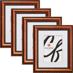 4 Pack Craig Frames Victoria Copper Picture Frame with Mat