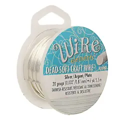 The Beadsmith&reg; Wire Elements&trade; 20 Gauge Tarnish Resistant Soft Temper Wire, 6yd. Silver