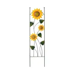 Glitzhome&reg; 4ft. Metal Sunflowers Garden Trellis