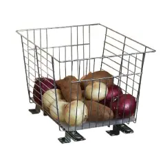 Household Essentials Glidez Sliding Vegetable Bin Silver