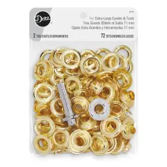 Dritz&reg; Gold Extra-Large Eyelets with Tools, 72 Sets