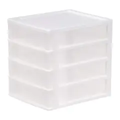 IRIS White 4-Drawer Desktop-Storage Unit