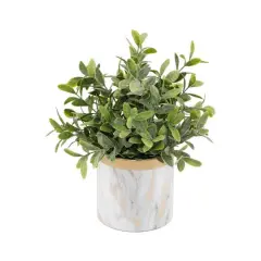 Flora Bunda&reg; 4.5" Tea Leaf In Marble Ceramic Pot