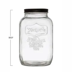Hello Honey&reg; 1gal Glass Jar with Black Metal Lid