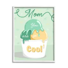 Stupell Industries Mom You Are So Cool Ice Cream Framed Giclee Art White