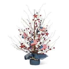 Glitzhome&reg; 20" Patriotic America Berry Table Tree